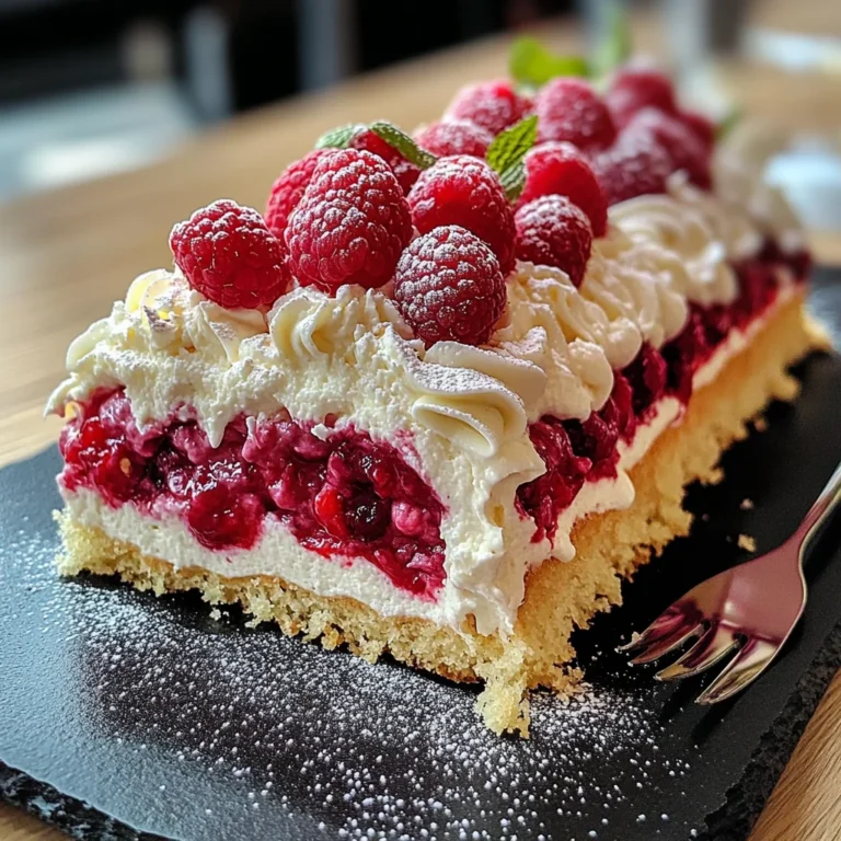 Bûche au Mascarpone et à la Framboise