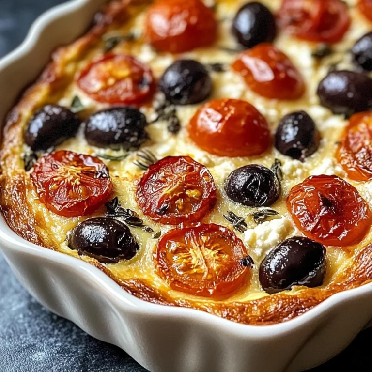 Clafoutis salé aux tomates cerise, olives et chèvre
