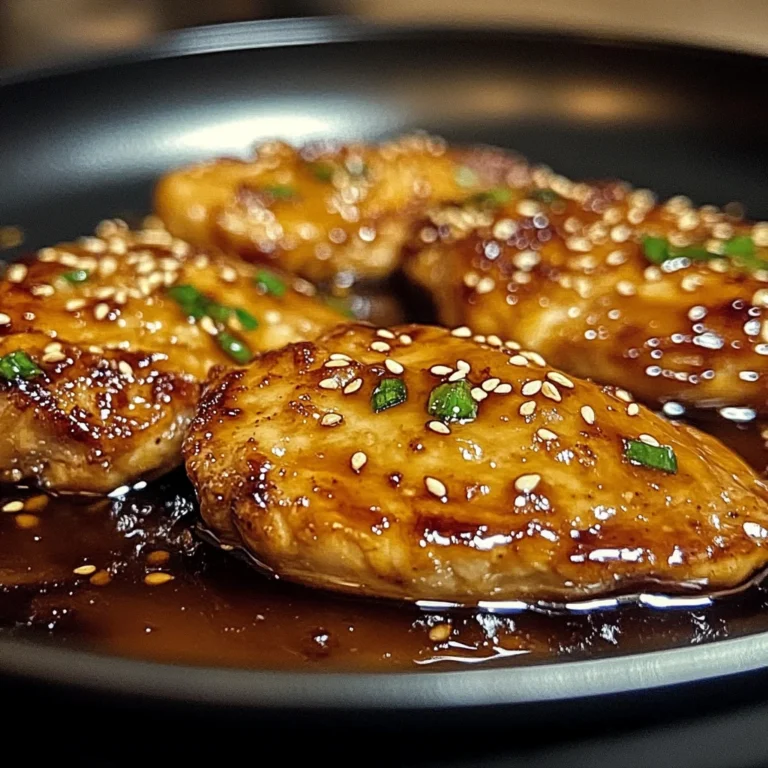 Escalopes de Poulet Caramélisées à l'Ail, Miel et Sauce 