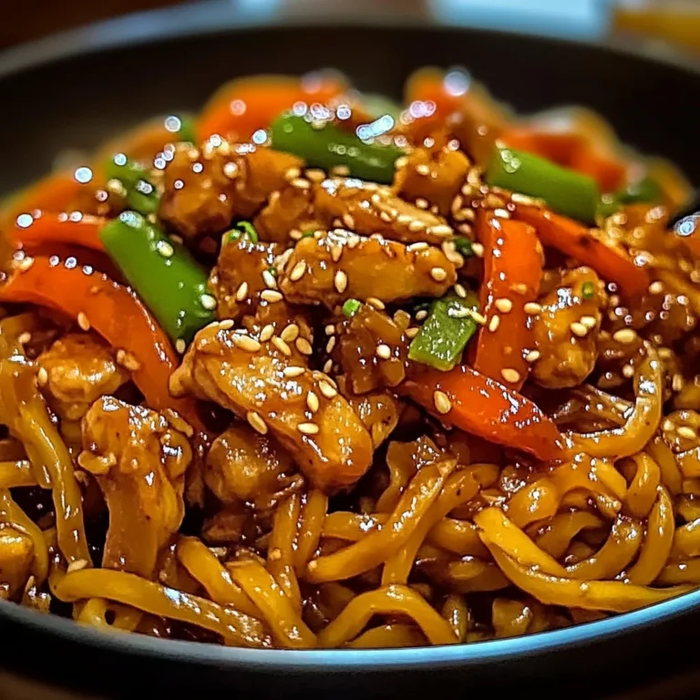 Nouilles Sautées au Poulet Caramélisé