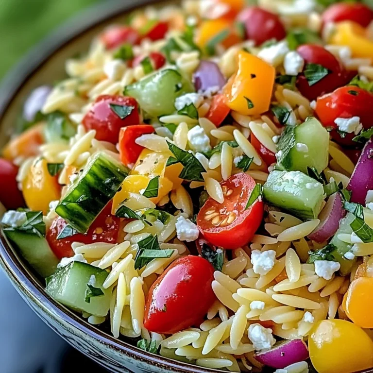 Salade d’orzo arc-en-ciel