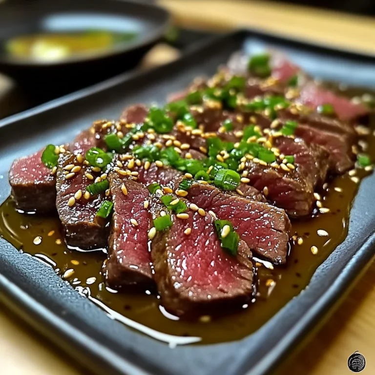 Tataki de Bœuf Mariné aux Saveurs Asiatiques : Une Explosion de Goûts !