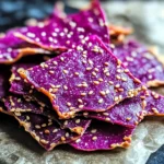 Crackers croustillants betterave et sésame