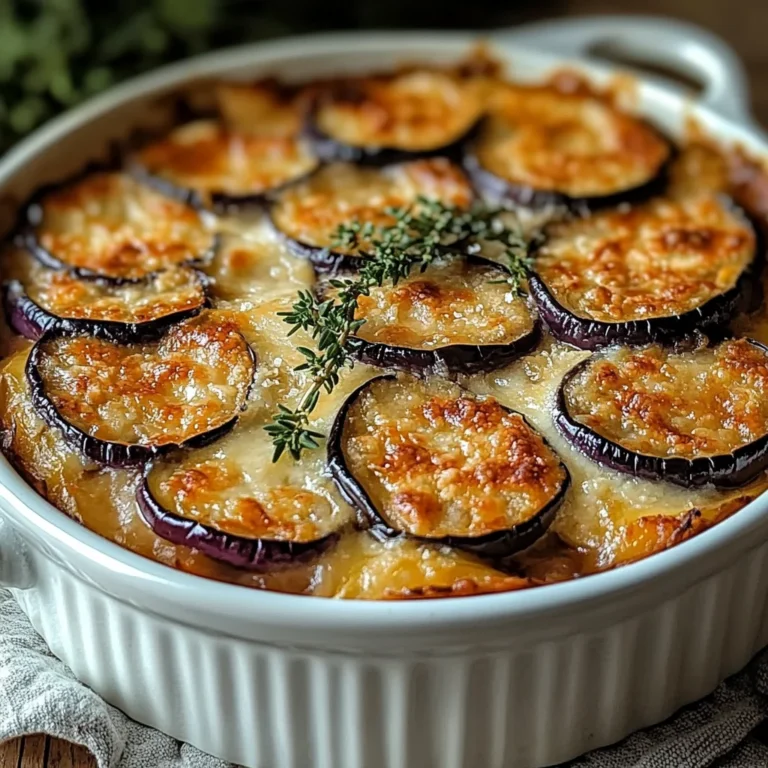 Gratin d’aubergines savoureux
