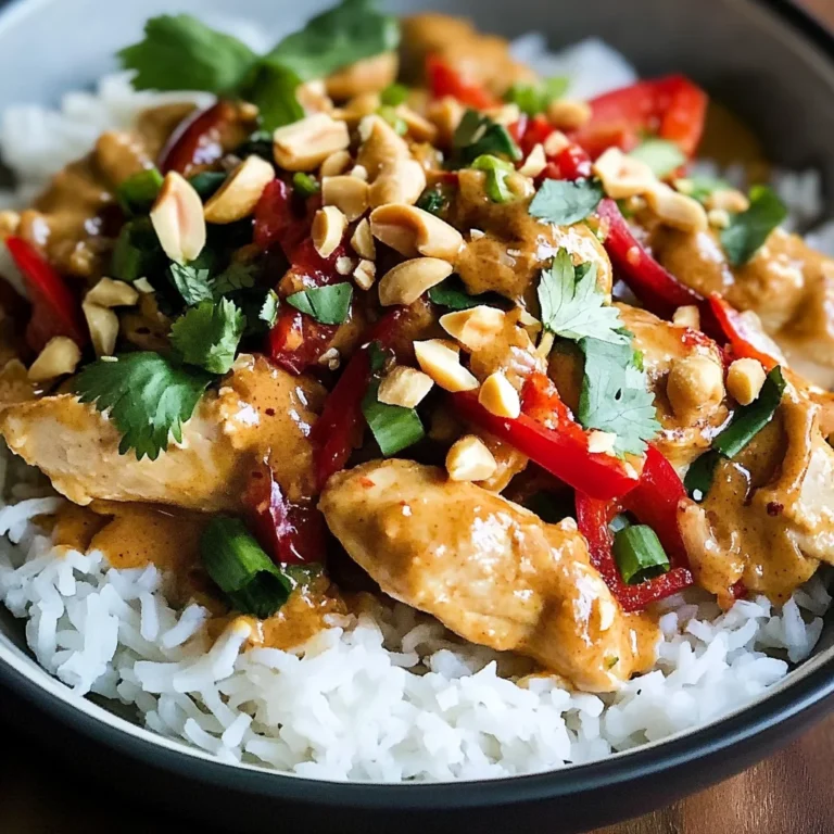 Poulet thaï sauce cacahuète