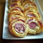 Roulé apéritif au jambon de poulet et fromage