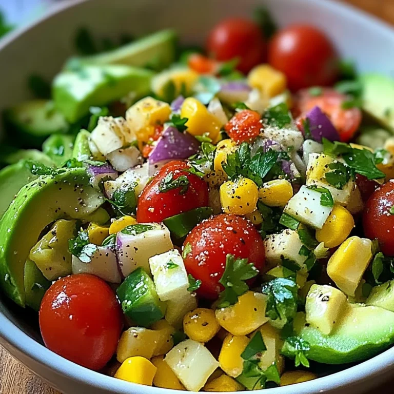 Salade de maïs et avocat
