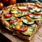 Tarte aux légumes colorés