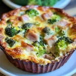 Clafoutis salé brocoli jambon de poulet