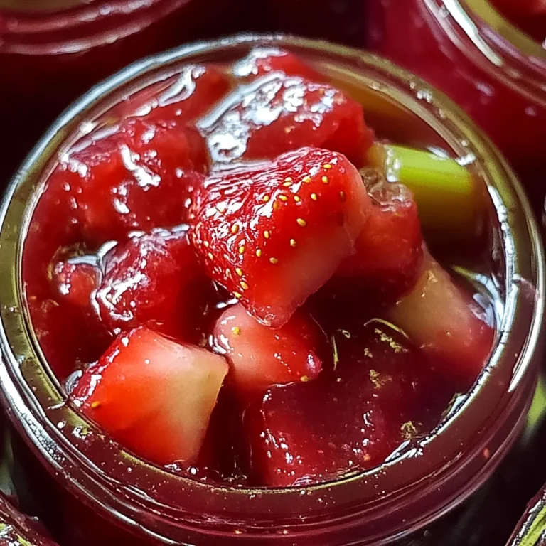 Fraise Rhubarbe Confiture