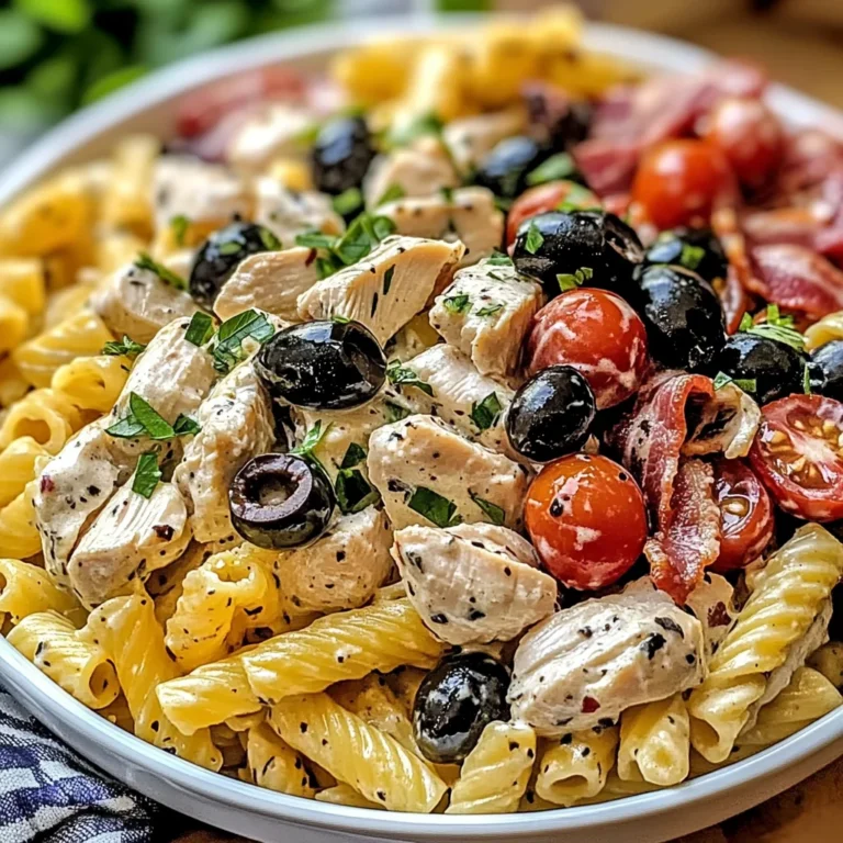 Salade de poulet et pâtes